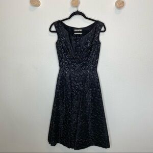 Vintage Suzy Perette New York Black embroidered floral 1950’s Dress